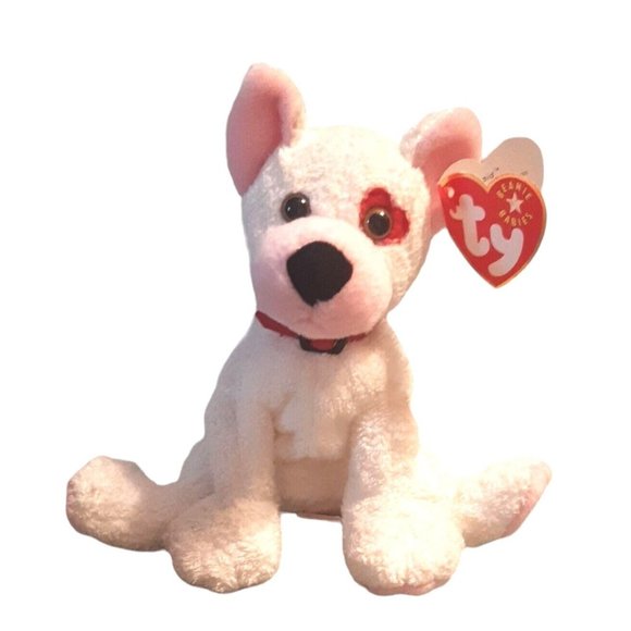 Cupid the Valentines Day Dog Ty Beanie Baby  Heart over  Eye Retired 2001 - Picture 1 of 13